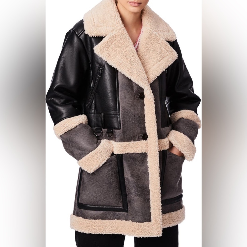 Get Over It Faux Shearling Jacket- S